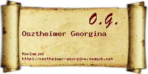 Osztheimer Georgina névjegykártya